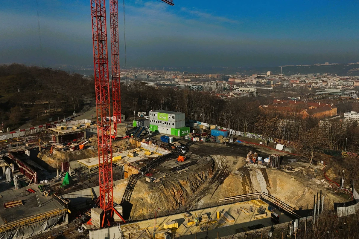 Žižkovské zahrady ve výstavbě